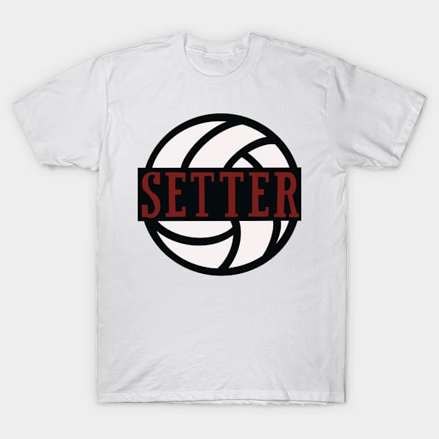 Volleyball setter red T-Shirt by RayRaysX2